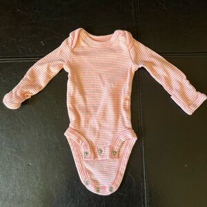 Carter's Pink Striped Long Sleeve Bodysuit